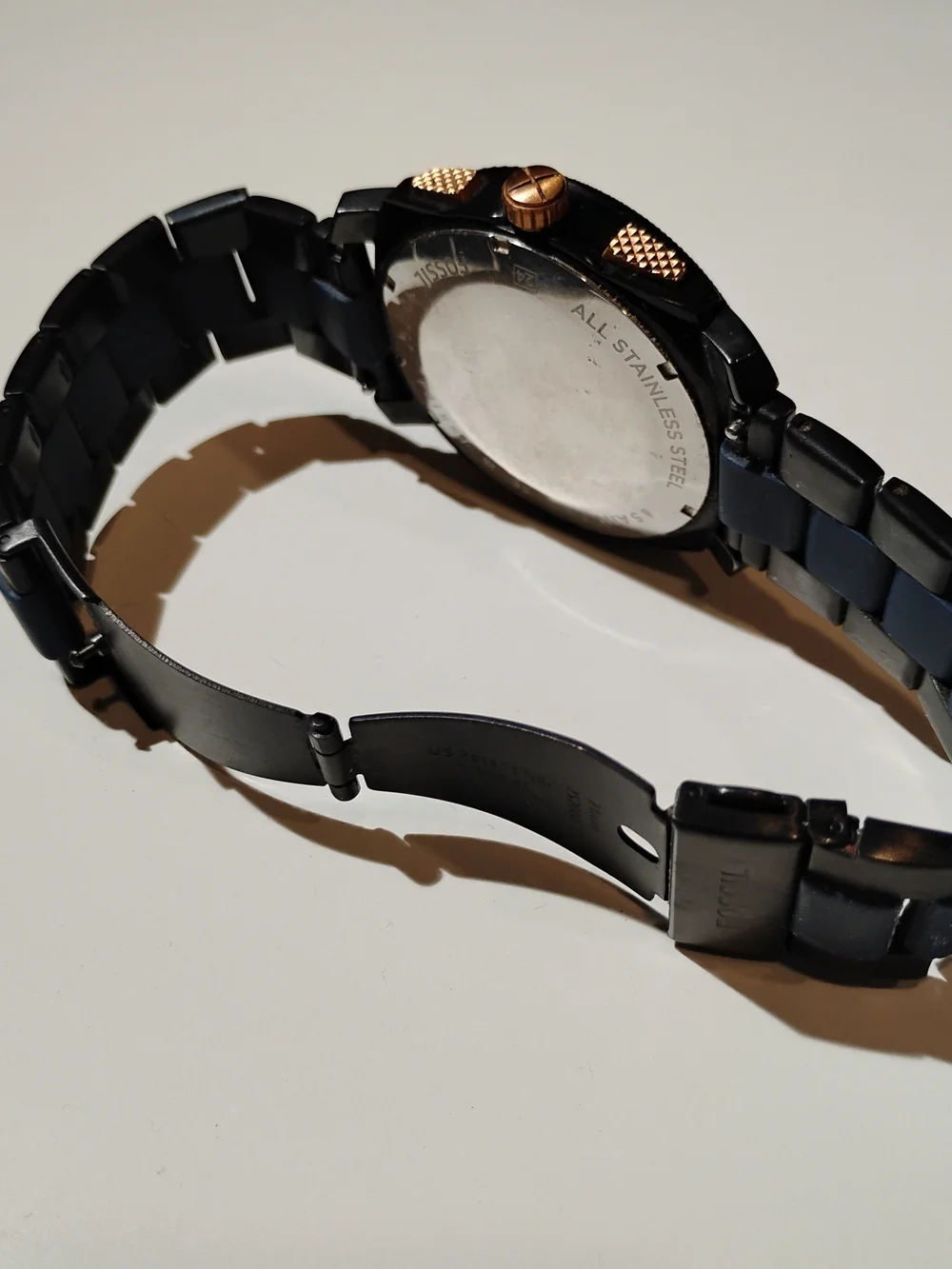 Pre-owned Fossil Black/Blue 